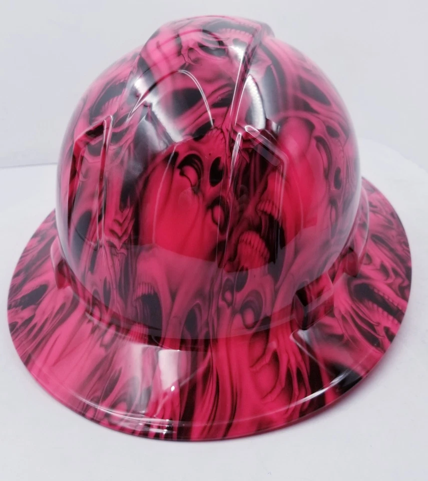 New Full Brim Hard Hat Custom Hydro Dipped HOT PINK SEE NO EVIL . Free Shipping! - Image 4 of 4