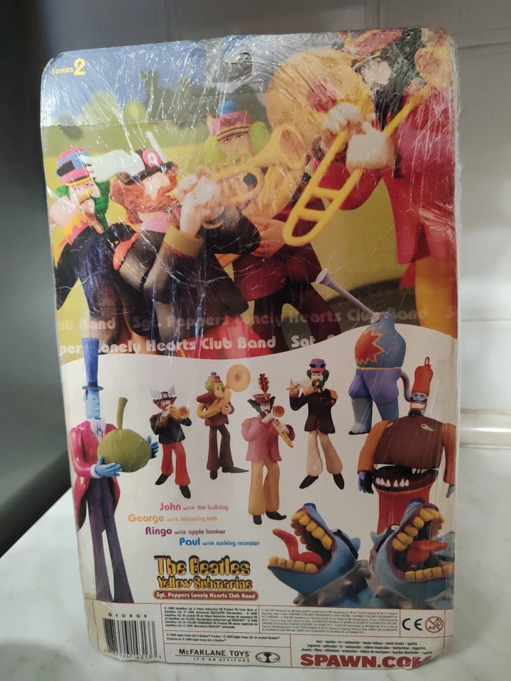 George With Snapping Turk- The Beatles McFarlane Toys Yellow Submarine VTG NEW - Immagine 3 di 4