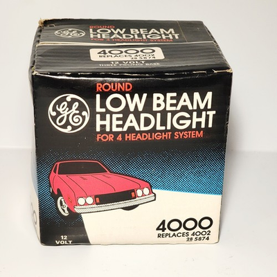 #ad #ad Vintage GE Round Low Beam Headlight for 4 Headlight System 4000 Replaces 4002 $19.89