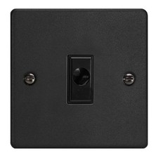 Varilight XDEFOB.MB Essential Matt Black 1 Gang 16A Flex Outlet Plate