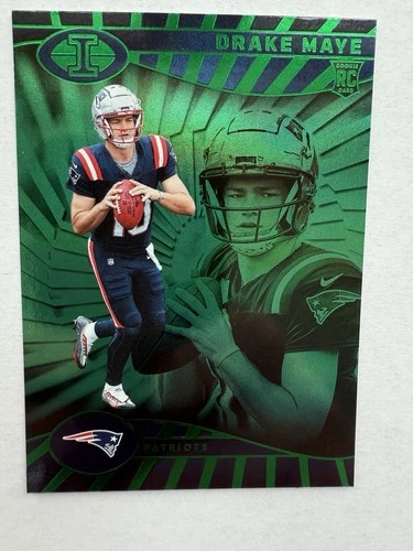 2024 Panini Illusions - Drake Maye #59 Trophy Collection Emerald (RC) Patriots