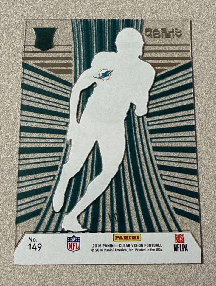 2016 Panini Clear Vision RC Level 1 Emerald #149 Leonte Carroo Dolphins /19 - Image 2 of 3