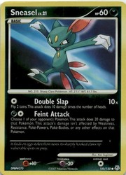 Sneasel 100/130 Reverse Holo Common Diamond & Pearl Base Set