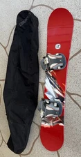 Ride Control 151CM Red Snowboard Set Large Bindings All Mountain Bag Little Wear