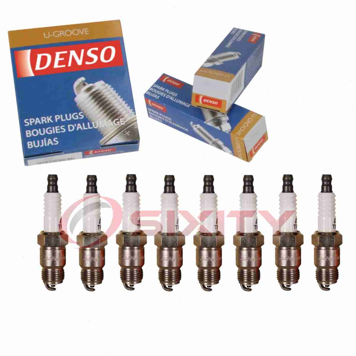 8 pc DENSO 5026 Standard U-Groove Spark Plugs for T16PR-U11 88901021 6630 ps