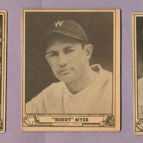 1940 Play Ball #17 Buddy Myer – Washington Senators – Playball – FREE SHIPPING