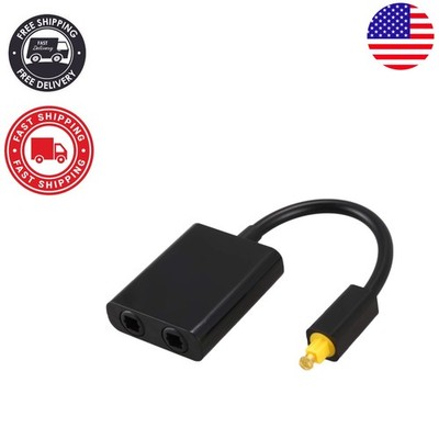 High-Quality SPDIF Audio Splitter: Black 1 Input to 2 Outputs for TV & more