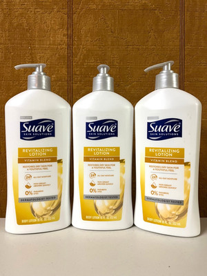 3 Suave Skin Solutions Revitalizing Lotion Vitamin Blend 18 Oz. Each
