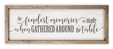 The Fondest Memories Are Made Gathered At The Table Wood Rustic Style Wall Dcor 