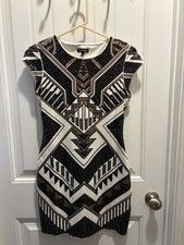 Express Aztec Sequin Dress Sz Small