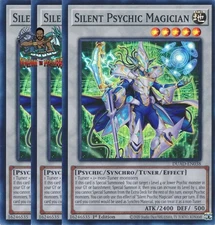 Yugioh! 3x Silent Psychic Magician DUAD-EN038 Super Rare 1st Ed NM