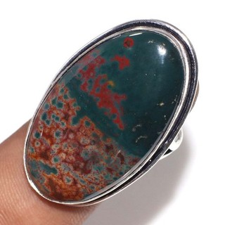 925 Silver Plated Bloodstone Ring US 9 Everyday Wear Design Most Beautiful GW