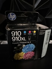 NEW HP 910XL Black Cyan Magenta Yellow 4 PACK 3JB41 Ink Cartridges New Ex 2027