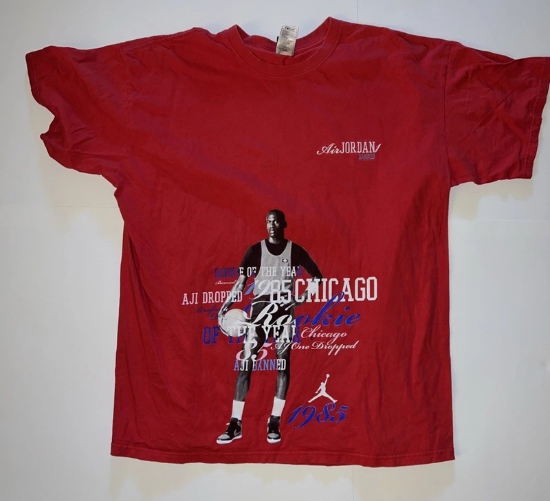 Air Jordan 1 Banned Red T-Shirt Basketball Print size XXXL 3x Brand