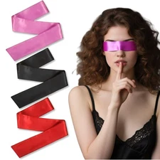 HAPNEWEY Satin Sleep Mask 3-Pack, Adjustable 150cm 59” Eye Cover for Sleeping...