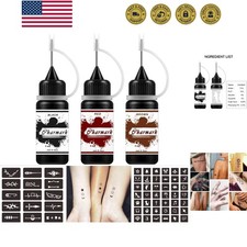 Temporary Kit for Women Men, Semi Permanent Ink Summer Trend Art Painting DIY...