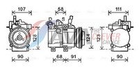 Ava Clever Choice Kompressor Klimaanlage HYK321 FüR Hyundai Trajet Fo Highway