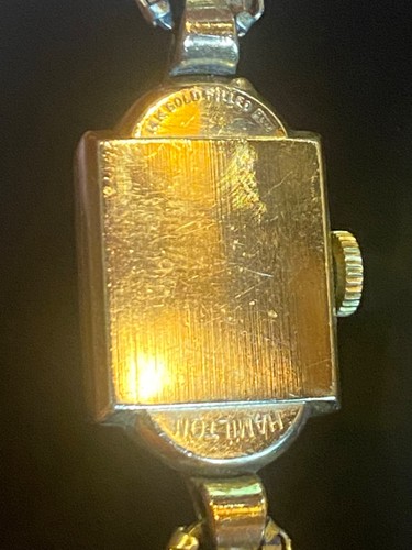 Orologio da polso vintage Early Hamilton donna carica oro 14 carati GF non testato - Foto 23 di 24