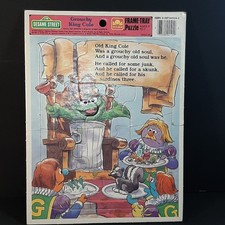 Vintage Sesame Street Frame Tray Puzzle 1989 20 Grouchy King Cole Jim Henson