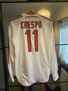 Rare AC MILAN Away 2004/2005 Football Shirt Champions league Player Issue Crespo