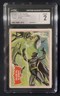 BATMAN TOPPS 1966  #14A  - DANGER IN THE DEPTHS - RED BAT LO