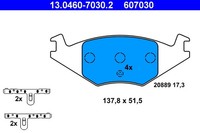 Bremsscheiben-BremsbeläGe-Kit ATE 13.0460-7030.2 VAG 191 698 151