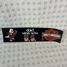 Classic Harley-Davidson Bumper Sticker 1980s 11.5” Don’t Mess With U.S.