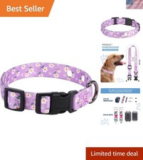Universal Fit 3/4 Inch Replacement Shock Collar Strap with Floral Pattern Design