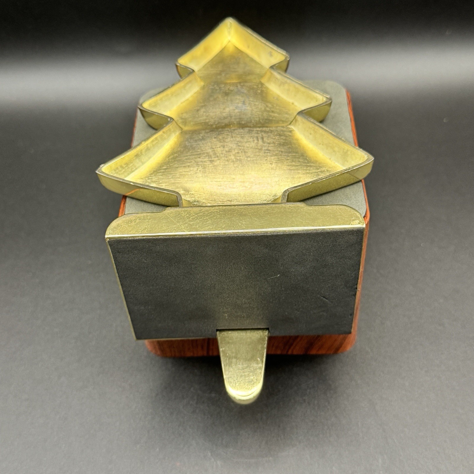 Christmas Tree Stocking Hanger Holder Heavy Gold Shelf Fireplace Mantle Shelf