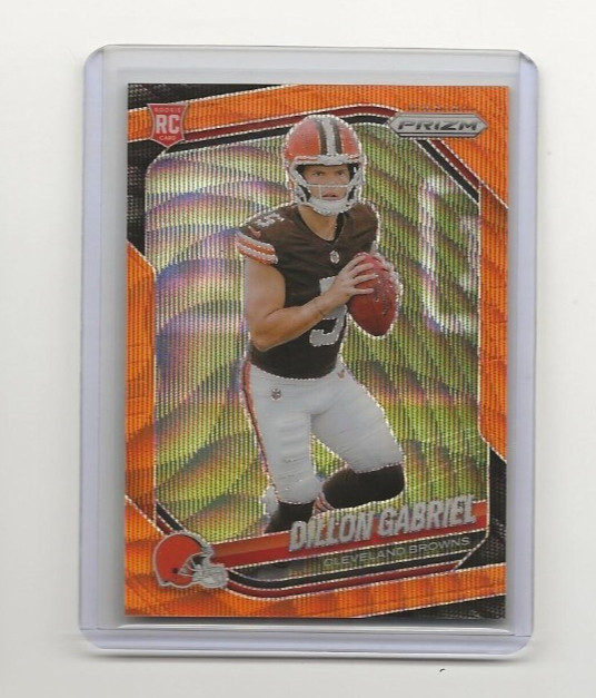 DILLON GABRIEL 2025 PANINI PRIZM #372 ROOKIE ORANGE WAVE RC 47/65 Browns