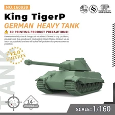 Military Model Kit German King TigerP Heavy Tank