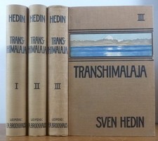 Sven Hedin, Transhimalaja. 3 Bände 1909-1912.