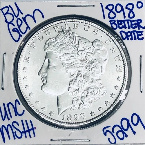 1898 O BU UNCIRCULATED MORGAN SILVER DOLLAR AUTHENTIC U.S.MINT FREESHIPPING 5299