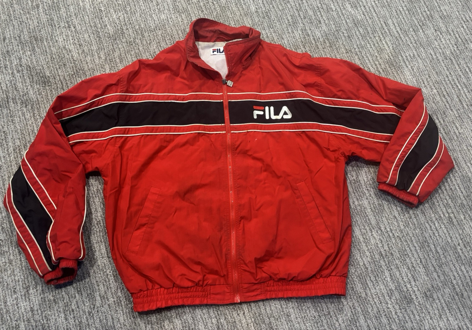 Giacca da pista vintage FILA sportiva full zip retrò Xl
