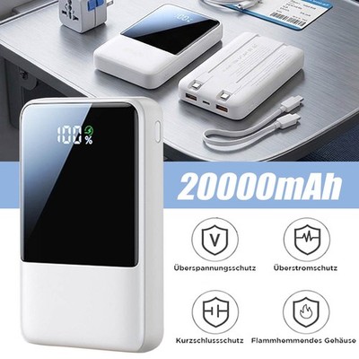 20000mAh Power Bank Mobile Powerbank Tragbar Mini Für Samsung IPad AirPods