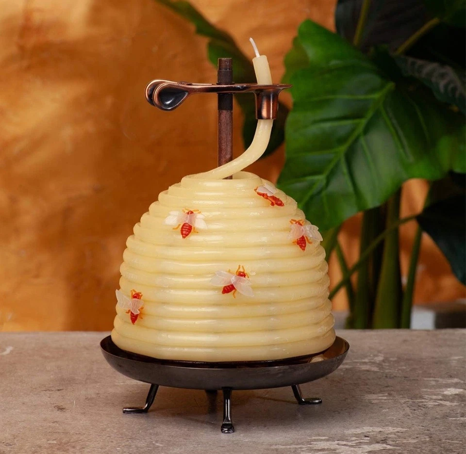 70-Hour Beehive Candle, Eco-friendly Natural Beeswax with Cotton Wick - Image 4 of 4