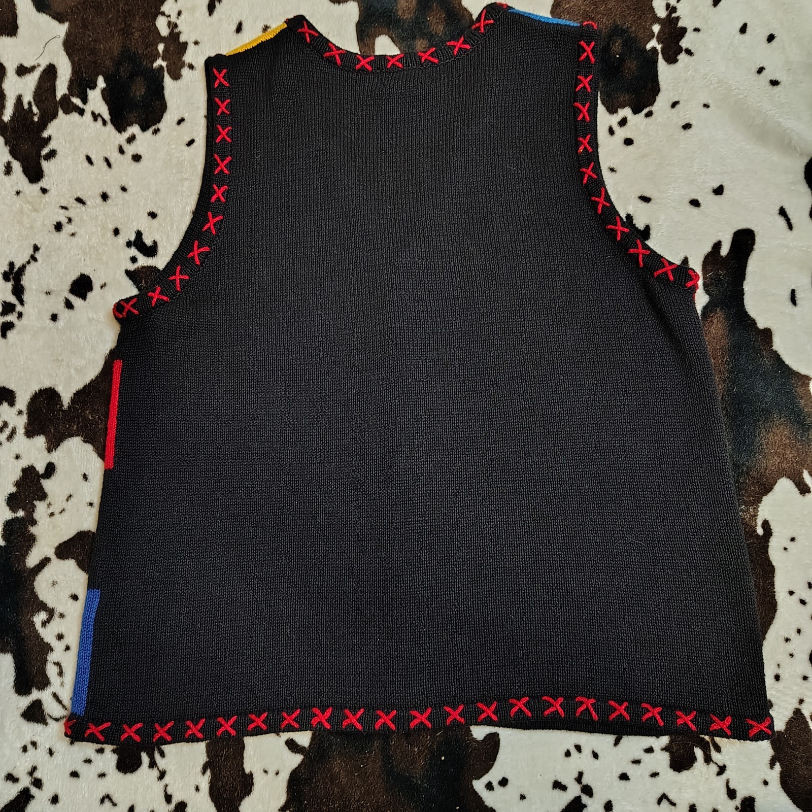 Basic Editions Holiday Patchwork Ugly Christmas S… - image 8