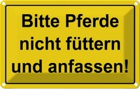 Blechschild 20X30 Cm Bitte Pferde Nicht FüTtern Warnschild Hinweisschild Sicherh