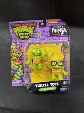 TMNT Mutant Mayhem Turtle Tots Leo and Donnie Ninja Action Figures Toy -C6