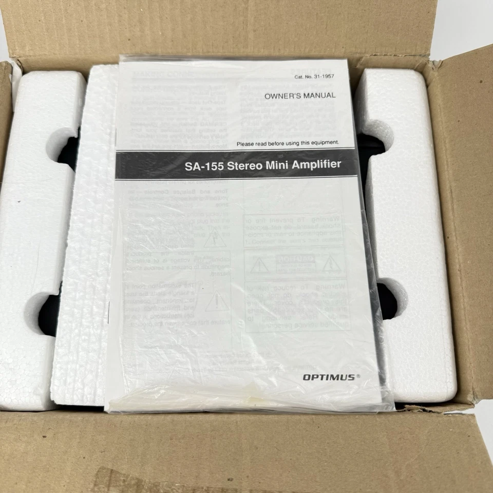 Amplificador Estéreo Integrado Optimus SA-155 De Colección Radio Shack Probado Funciona Foto 2 de 4