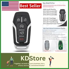 Key Fob Shell Case Replacement Fits for Ford Mustang Fusion Edge black