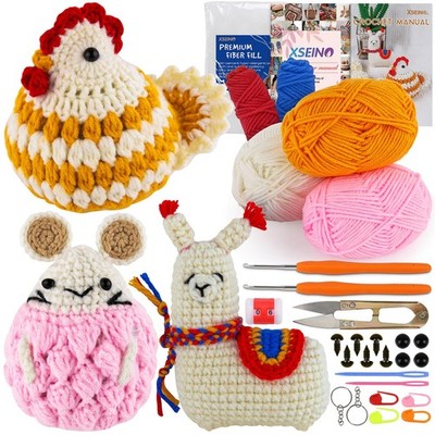 XSEINO Crochet Kit for Beginners - Crochet Start Kit with Step-by-Step Video Tut
