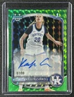 KAELYN CARROLL 2025-26 BOWMAN CHROME GREEN GEOMETRIC REFRACTOR 1ST AUTO 7/99
