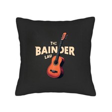 Set of 2 Throw Pillow Covers 18x18 - Black with Acoustic Guitar