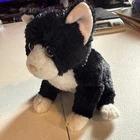 Vintage Ty Beanie Babies Fussy Black And White tuxedo Cat
