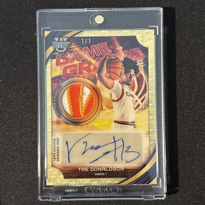 2026 Topps Bowman U Best Tre Donaldson Superfractor 1/1 Game Graphs Patch Auto