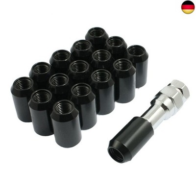 16 Stück M12x1,5 mm Hexagon Diebstahlsicherer Radmuttern aus Kohlenstoffstahl mi