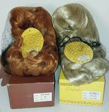 2 Vintage Kemper Originals Long Hair Wigs For 14 - 15 Doll Head NOS