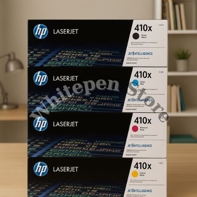 HP 410X High Yield Toner Cartridge Set 4-Pack Black Cyan Magenta Yellow