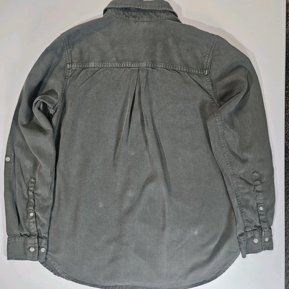 L.L. Bean Button Down Shirt Womens Small Olive Green Hiking Gorpcore Capsule - Image 2 of 4